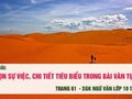 Chọn sự việc, chi tiết tiêu biểu trong bài văn tự sự
