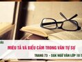 Miêu tả và biểu cảm trong văn tự sự