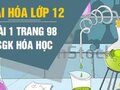 Bài 1 trang 98 sgk Hóa học 12