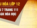 Bài 7 trang 111 sgk Hóa 12