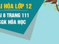 Bài 8 trang 111 sgk Hóa 12