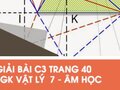 Giải bài C3 trang 40 sách giáo khoa Vật lý  7 - Âm học