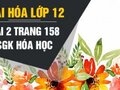 Giải hóa lớp 12: Đáp án bài 2 trang 158 SGK hóa học