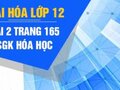 Đáp án bài 2 trang 165 sách giáo khoa hóa học 12
