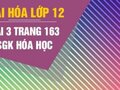 Đáp án bài 3 trang 163 sách giáo khoa hóa học 12
