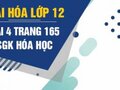 Giải hóa lớp 12: Đáp án bài 4 trang 165 SGK hóa học