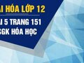 Đáp án bài 5 trang 151 sách giáo khoa hóa học 12