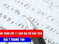 Đáp án bài 7 trang 169 sách giáo khoa đại số và giải tích lớp 11