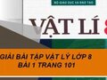 Đáp án bài 1 trang 101 sách giáo khoa Vật lý lớp 8