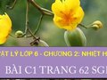 Giải bài C1 trang 62 sgk vật lý lớp 6 