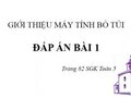 Đáp án bài 1 trang 82 sgk Toán 5
