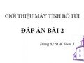 Đáp án bài 2 trang 82 sgk Toán 5