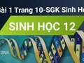 Giải bài 1 trang 10 sách giáo khoa sinh học lớp 12