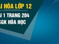 Giải bài 1 trang 204 sách giáo khoa Hóa lớp 12