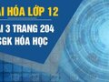 Đáp án bài 3 trang 204 sách giáo khoa hóa học 12