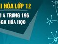Giải bài 4 trang 196 sách giáo khoa Hóa lớp 12