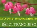 Bài C1 trang 58 sgk Vật lí 6