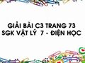 Giải bài C3 trang 73 sách giáo khoa Vật lý  7 - Điện học