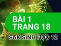 Giải bài 1 trang 18 sách giáo khoa sinh học lớp 12