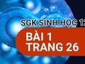 Giải bài 1 trang 26 sách giáo khoa sinh học lớp 12