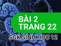 Giải sinh lớp 12: Đáp án bài 2 trang 22 SGK sinh học