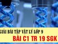 Giải lý lớp 9: Đáp án bài C1 trang 19 SGK vật lý 