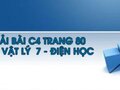 Giải bài C4 trang 80 sách giáo khoa Vật lý  7 - Điện học