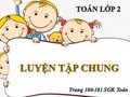 Giải bài Luyện tập chung trang 180, 181 SGK Toán 2
