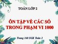 Giải bài Ôn tập về các số trong phạm vi 1000 SGK Toán 2