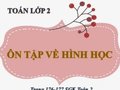 Giải bài Ôn tập về hình học trang 176, 177 SGK Toán 2