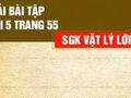 Giải lý lớp 12: Đáp án bài 5 trang 55 SGK vật lý 