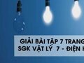 Giải bài C7 trang 86 sách giáo khoa Vật lý  7 - Điện học