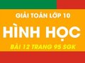Đáp án bài 12 trang 95 sgk hình học lớp 10