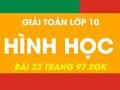 Cách giải bài 22 trang 97 sgk hình học lớp 10