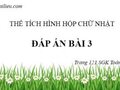 Đáp án bài 3 trang 121 sách giáo khoa Toán 5