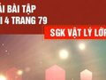 Bài 4 trang 79 SGK Vật lí 12