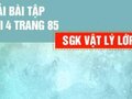 Giải bài 4 trang 85 sách giáo khoa lý lớp 12