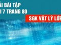 Bài 7 trang 80 sgk Vật lí 12
