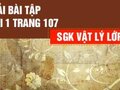 Bài 1 trang 107 sgk Vật lí 12