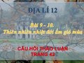 Câu thỏi thảo luận trang 42 SGK Địa lí 12