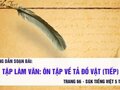 Tập làm văn: Ôn tập về tả đồ vật trang 66
