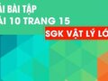 Bài 10 trang 15 sgk Vật lí 10