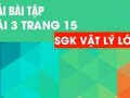 Cách giải bài 3 trang 15 sgk Vật Lý lớp 10