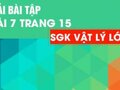 Hướng dẫn giải bài 7 trang 15 sgk Vật Lý lớp 10