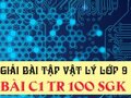 Giải bài C1 trang 100 sách giáo khoa vật lý lớp 9