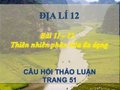 Hướng dẫn trả lời câu hỏi thảo luận trang 51 SGK Địa lí 12