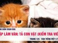 Tập làm văn: Tả con vật (kiểm tra viết)