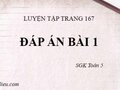 Đáp án bài 1 trang 167 sgk Toán 5 tiết luyện tập