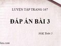 Đáp án bài 3 trang 167 sgk Toán 5 tiết luyện tập