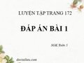 Đáp án bài 1 tiết luyện tập trang 172 SGK toán 5